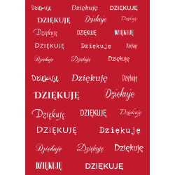 Dziękuję - Czerwone Tło