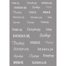 Dziękuję - Szare Tło