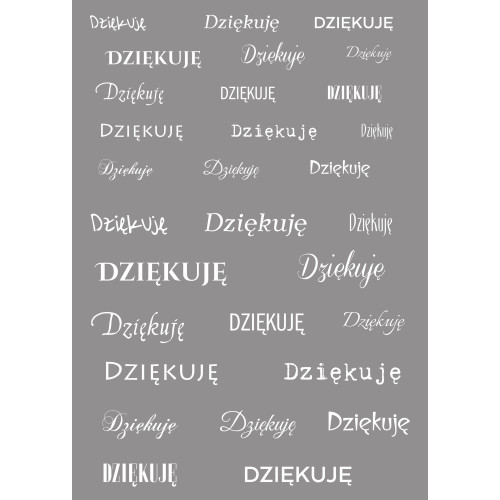Dziękuję - Szare Tło