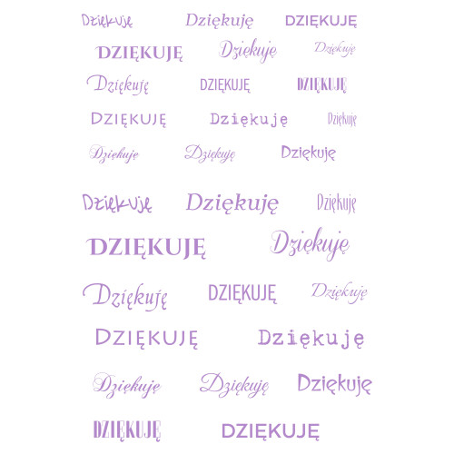 Dziękuję - Liliowy