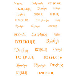 Dziękuję - Pomarańczowe