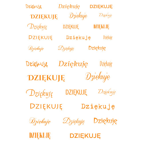 Dziękuję - Pomarańczowe