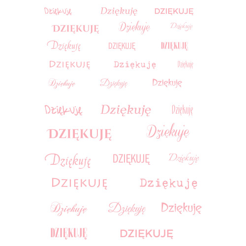 Dziękuję - Różowy