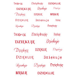 Dziękuję - Czerwony