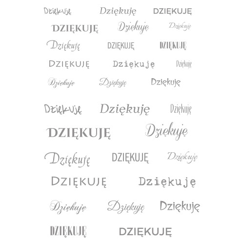 Dziękuję - Szary