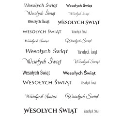 Wesołych Świąt - Czarny
