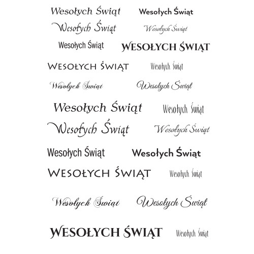 Wesołych Świąt - Czarny