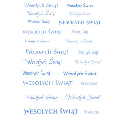 Wesołych Świąt - Niebieski