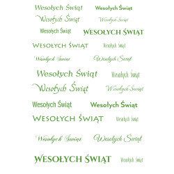 Wesołych Świąt - Zielony