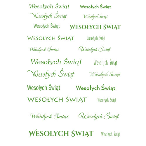 Wesołych Świąt - Zielony