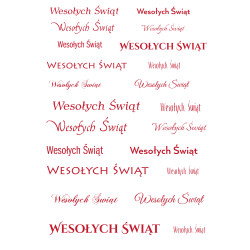 Wesołych Świąt - Czerwony