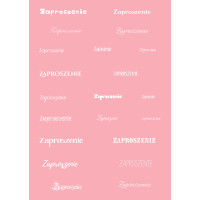 Papier do scrapbookingu – napis „Zaproszenie” - różowe tło Papier do scrapbookingu – napis „Zaproszenie” - różowe tło