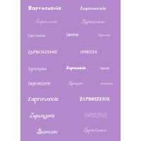 Papier do scrapbookingu – napis „Zaproszenie” - fioletowe tło Papier do scrapbookingu – napis „Zaproszenie” - fioletowe tło