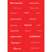 Papier do scrapbookingu – napis „Zaproszenie” - czerwone tło Papier do scrapbookingu – napis „Zaproszenie” - czerwone tło