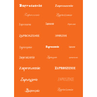 Papier do scrapbookingu – napis „Zaproszenie” - pomarańczowe tło Papier do scrapbookingu – napis „Zaproszenie” - pomarańczowe tło