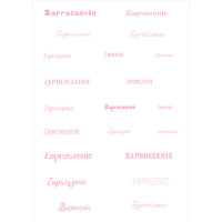 Papier do scrapbookingu – napis „Zaproszenie” - różowe tło Papier do scrapbookingu – napis „Zaproszenie” - różowe tło