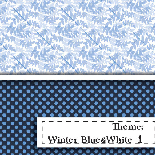 Niebiesko-BIała Zima - wzór 1