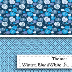 Niebiesko-BIała Zima - wzór 5 Niebiesko-BIała Zima - wzór 5