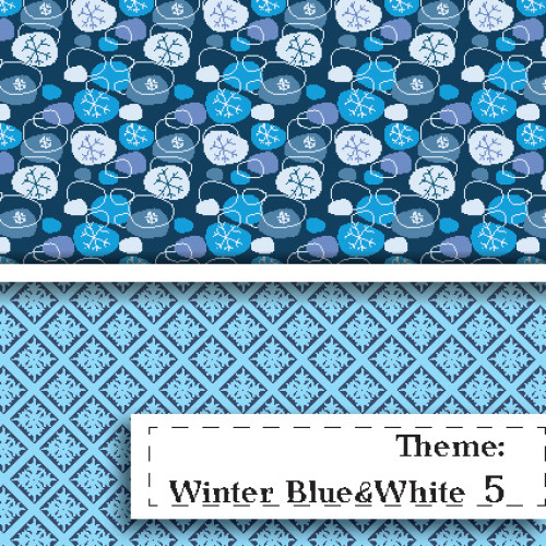 Niebiesko-BIała Zima - wzór 5 Niebiesko-BIała Zima - wzór 5