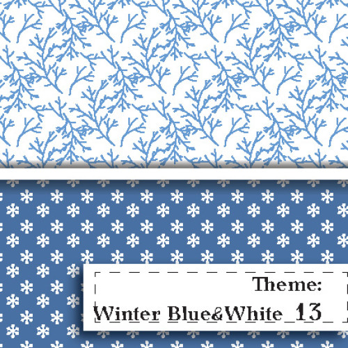 Niebiesko-BIała Zima - wzór 13