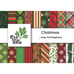 Papier do scrapbookingu - Święta przy kominku - kolekcja