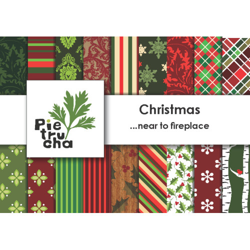 Papier do scrapbookingu - Święta przy kominku - kolekcja