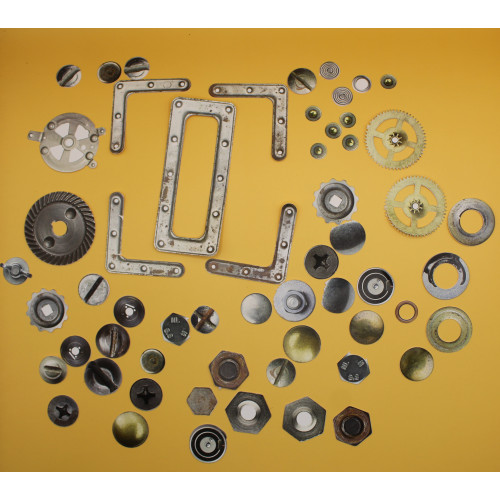 Komplet scrapek – śrubki, nity i kółka zębate | Zestaw 59 papierowych scrapek