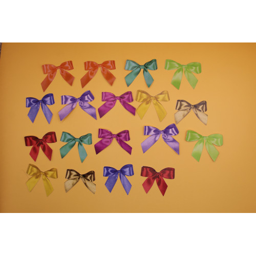 Komplet scrapek – kolorowe kokardki | Zestaw 18 papierowych scrapek