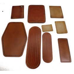 Komplet scrapek – skórzane łatki | Zestaw 9 dużych papierowych scrapek